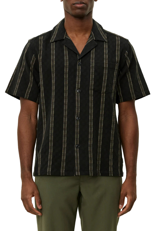 Lukas Check Dobby SS Shirt - Black