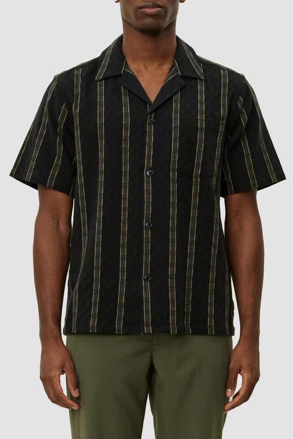 Lukas Check Dobby SS Shirt - Black