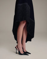 Nara Fringe Dress - Black
