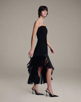 Nara Fringe Dress - Black