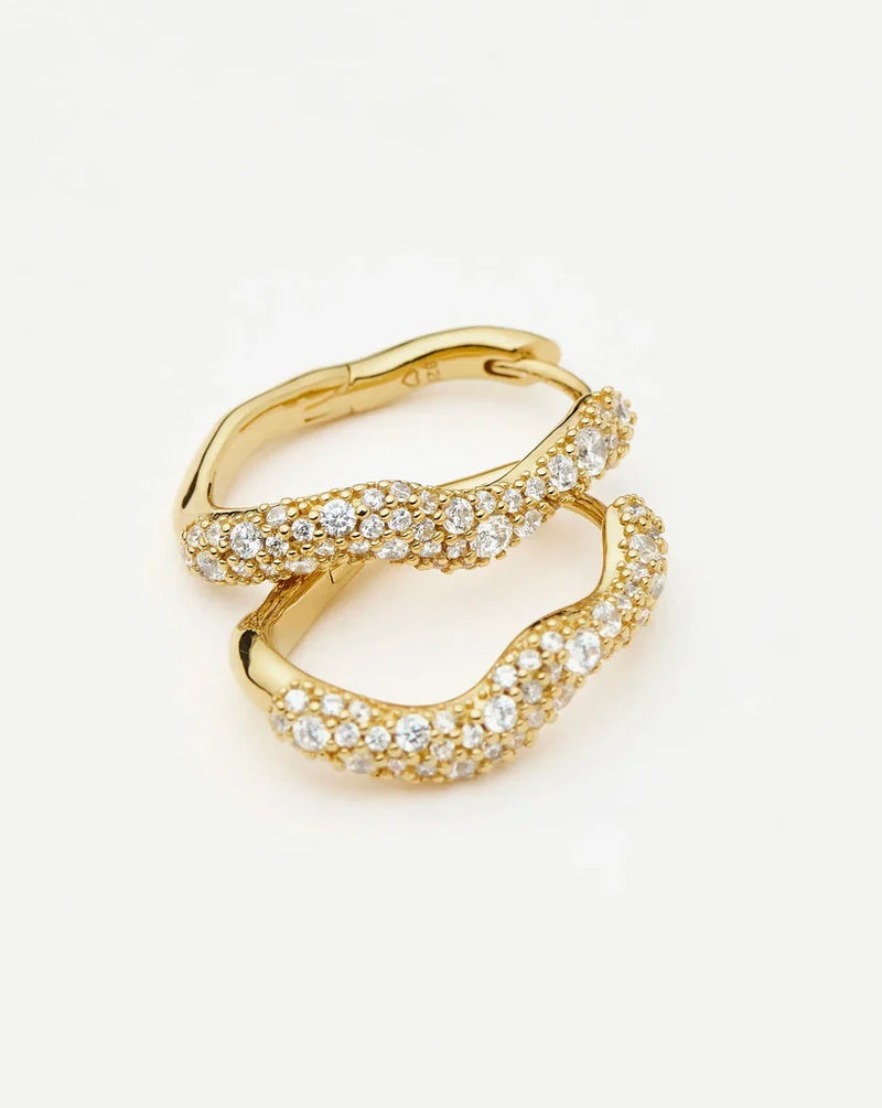 Molten Snow Small Hoop Earrings