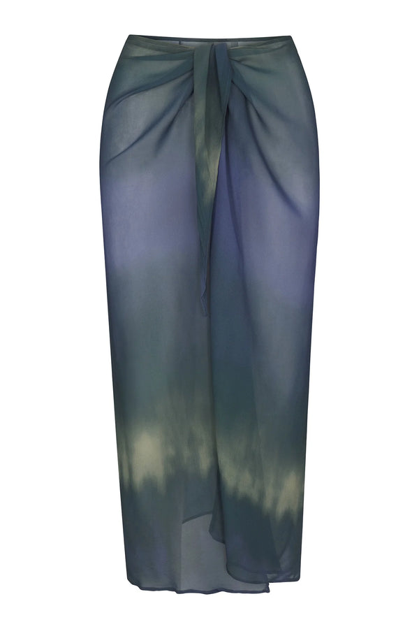 Wrap Midi Skirt Cover-Up - Azure