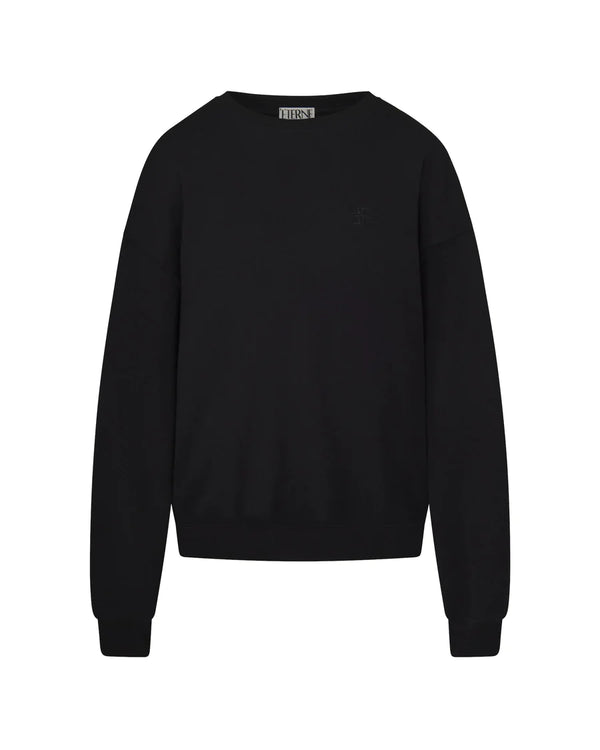Oversized Crewneck Sweatshirt - Black