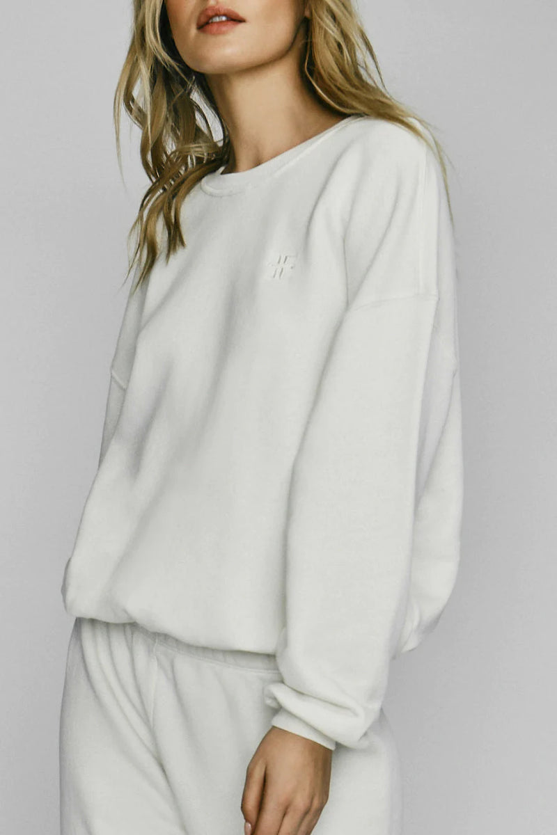 Oversized Crewneck Sweatshirt Cream BLVD