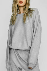 Oversized Crewneck Sweatshirt - Heather Grey