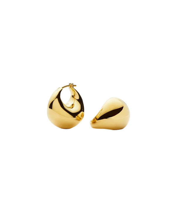 Sculptural Chubby Dome Small Hoop Earrings