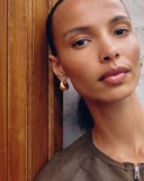 Sculptural Chubby Dome Small Hoop Earrings