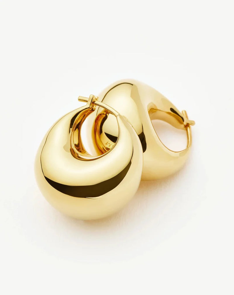 Sculptural Chubby Dome Small Hoop Earrings
