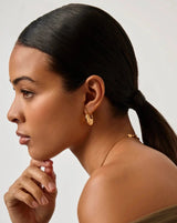 Sculptural Pebble Small Hoop Earrings