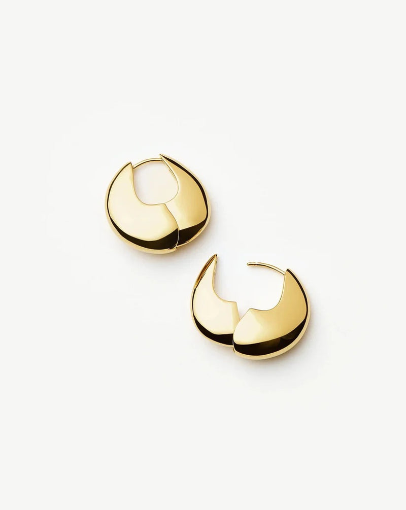 Sculptural Pebble Small Hoop Earrings