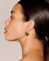 Sculptural Pebble Small Hoop Earrings