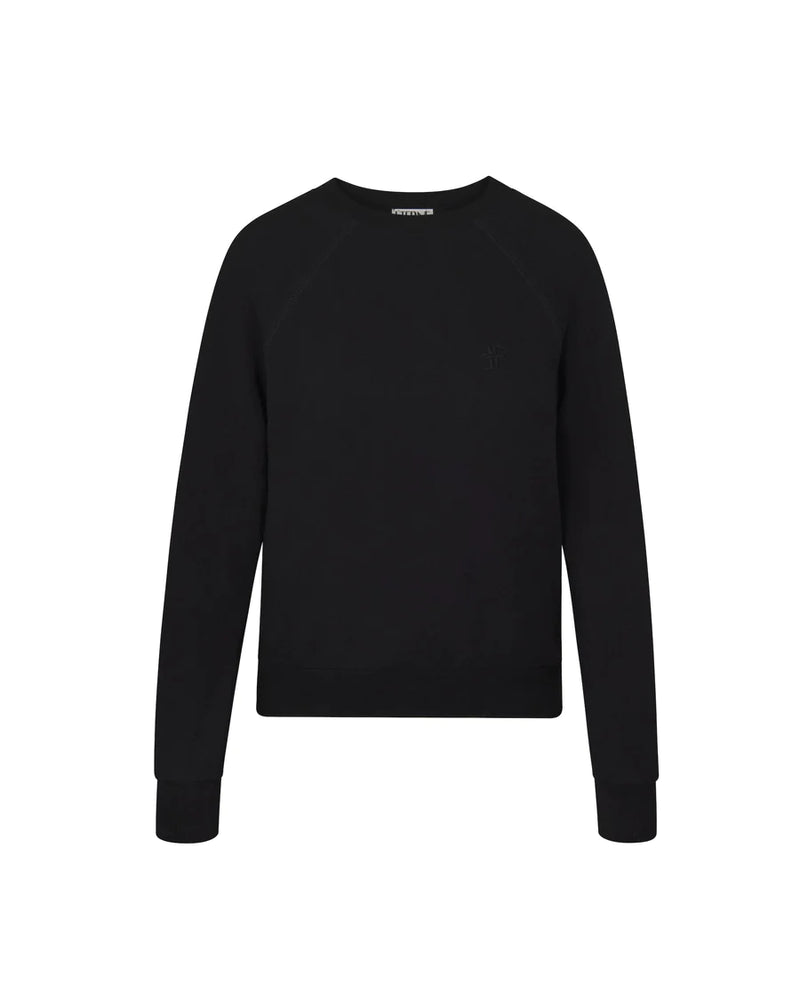 Shrunken Raglan Sweatshirt - Black