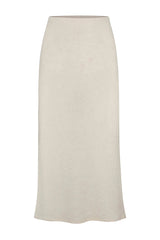 Knit Midi Skirt - Natural