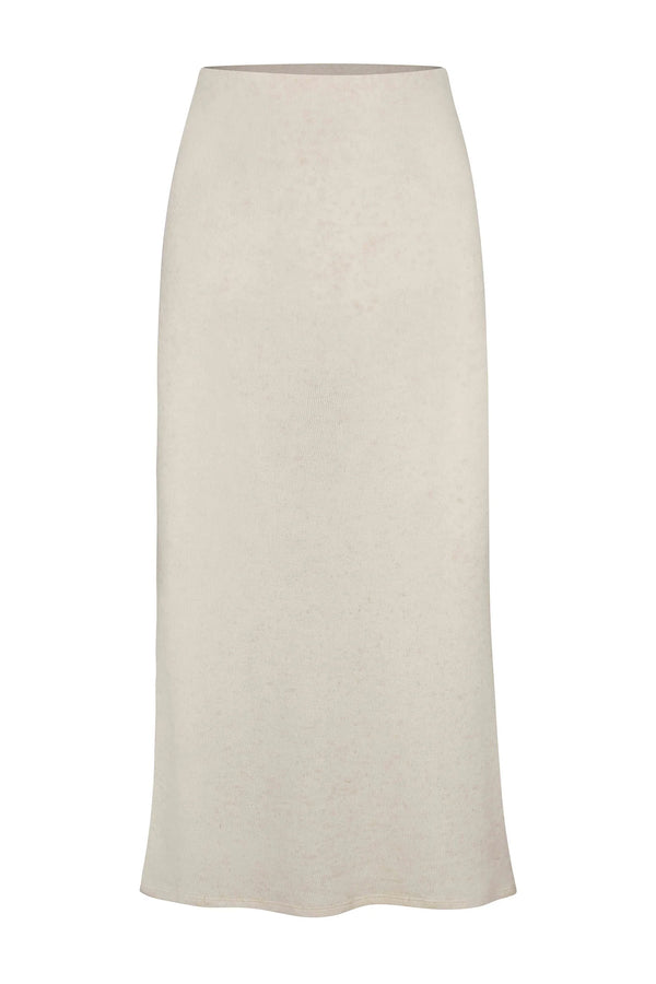 Knit Midi Skirt - Natural
