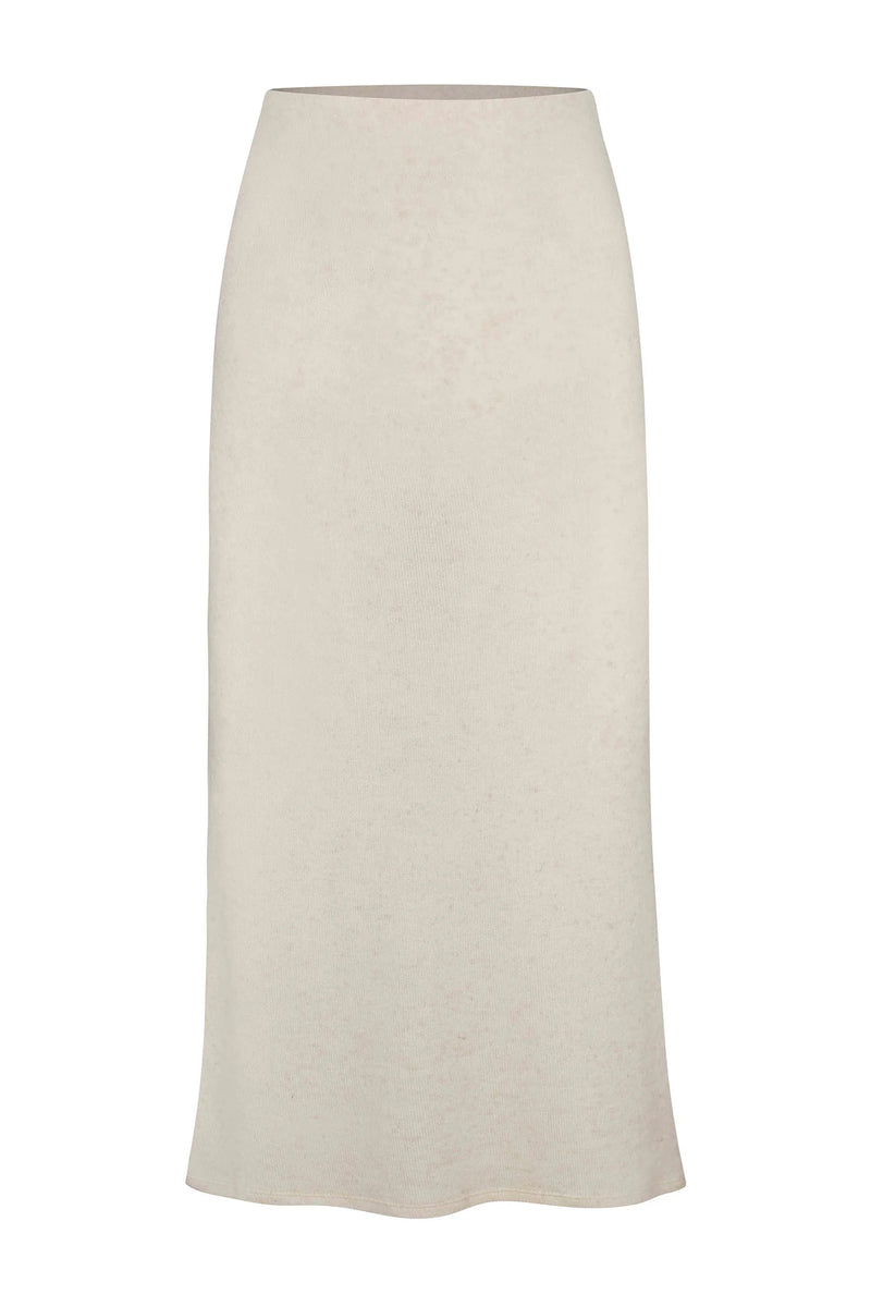 Knit Midi Skirt - Natural
