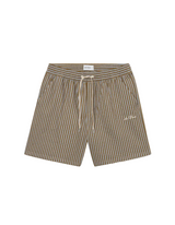Stan Stripe Seersucker Swim Shorts - Plant Green