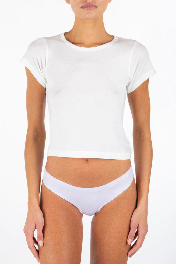 Short Sleeve Baby Tee - Ivory