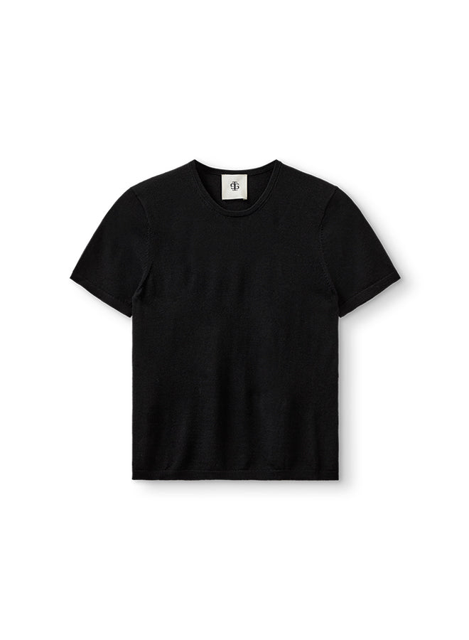 Bergen Knit Tee - Black