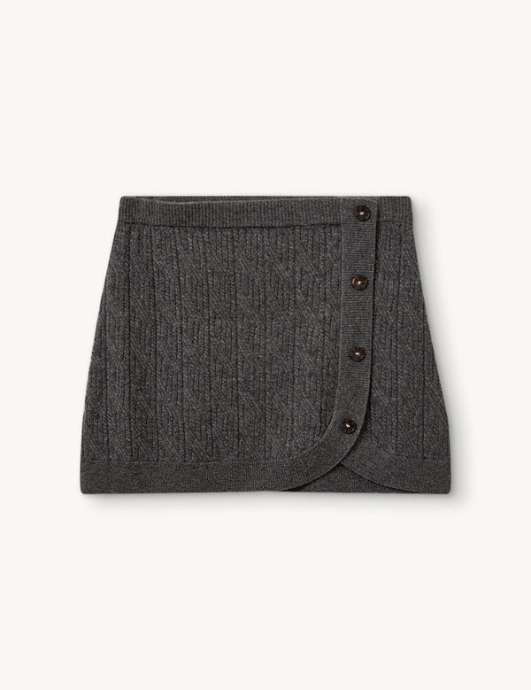 Como Mini Cable Skirt - Grey