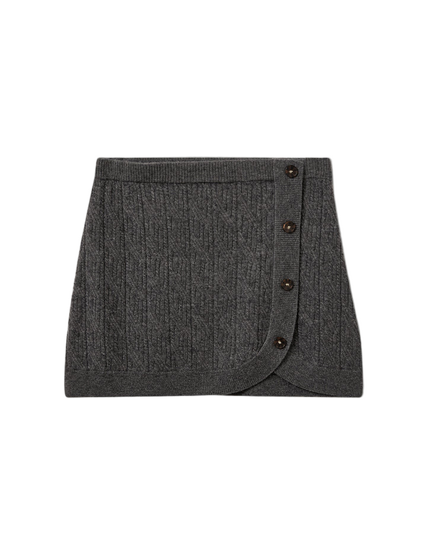 Como Mini Cable Skirt - Grey
