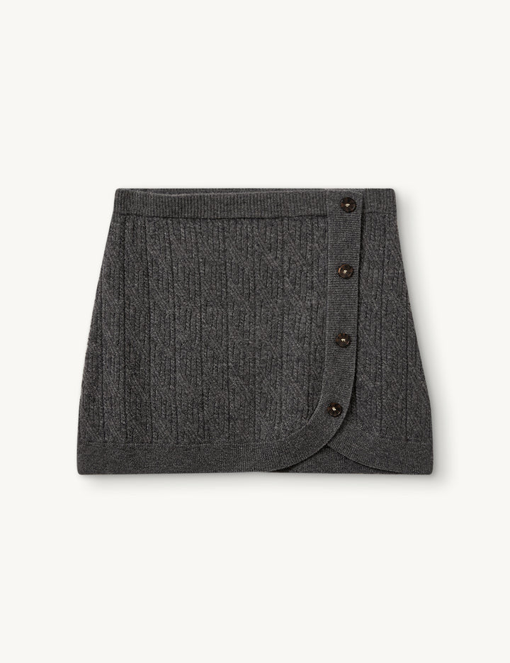 Como Mini Cable Skirt - Grey