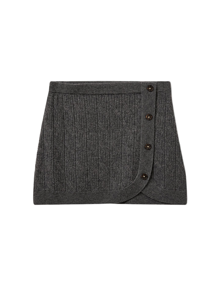 Como Mini Cable Skirt - Grey