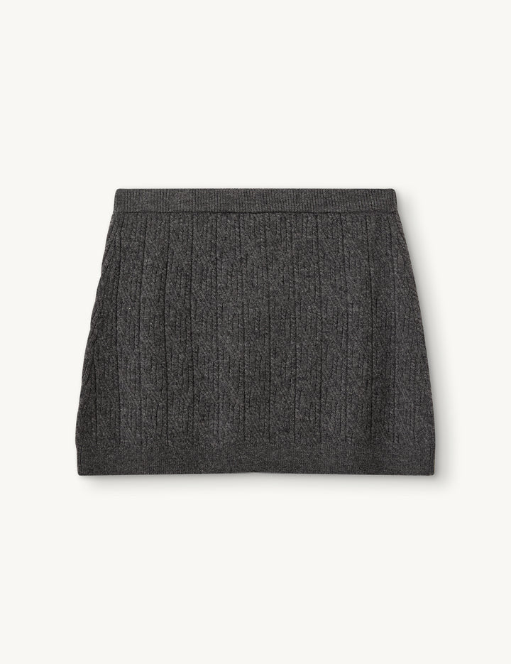 Como Mini Cable Skirt - Grey