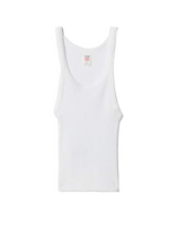 Cropped Ribbed Tank - Optic White