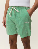 Stan Stripe Seersucker Swim Shorts - Artichoke - BLVD