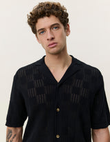 Squared Knitted SS Shirt - Black - BLVD