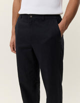 Linen Comfort Suit Pants - Black - BLVD