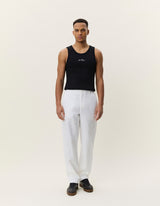 Linen Comfort Suit Pants - White - BLVD