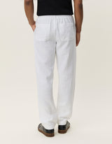 Linen Comfort Suit Pants - White - BLVD
