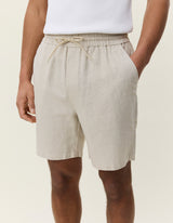 Drawstring Linen Shorts - Light Sand - BLVD