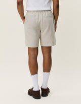 Drawstring Linen Shorts - Light Sand - BLVD
