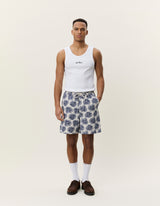 Dahlia Jacquard Shorts - Dark Denim - BLVD