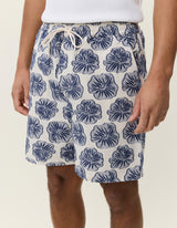 Dahlia Jacquard Shorts - Dark Denim - BLVD