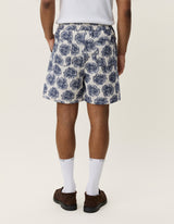Dahlia Jacquard Shorts - Dark Denim - BLVD