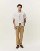 Dahlia Jacquard SS Shirt - Sand - BLVD
