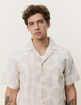 Dahlia Jacquard SS Shirt - Sand - BLVD