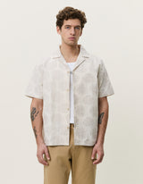 Dahlia Jacquard SS Shirt - Sand - BLVD