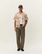 Palm AOP SS Shirt - Sienna Orange - BLVD