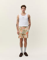 Palm AOP Shorts - Sienna Orange - BLVD