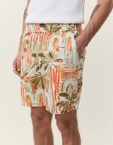 Palm AOP Shorts - Sienna Orange - BLVD