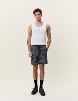 Palm AOP Shorts - Black - BLVD