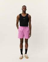 Stan Seersucker Swim Shorts - Crocus Pink - BLVD