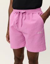 Stan Seersucker Swim Shorts - Crocus Pink - BLVD