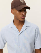 Lukas Stripe Cotton Linen SS Shirt - Allure - BLVD