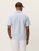 Lukas Stripe Cotton Linen SS Shirt - Allure - BLVD