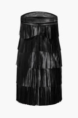 Leather Fringe Dress - Back